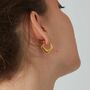 Women's Pointed Hoop Earrings, thumbnail 2 of 5