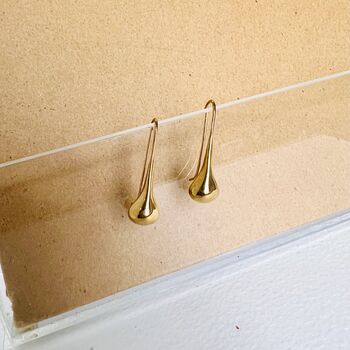 Sterling Silver Molten Teardrop Earrings, 4 of 7