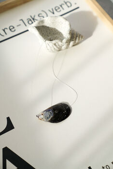 Natural Mussel Shell Necklace On Invisible Thread One Of A Kind, 3 of 3