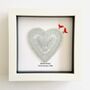 60th Wedding Anniversary Framed Heart Paper Cut, thumbnail 3 of 6