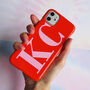 Personalised Cherry Red And Bubblegum Pink Phone Case, thumbnail 1 of 12