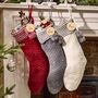 Personalised Chunky Knit Christmas Stockings, thumbnail 1 of 6