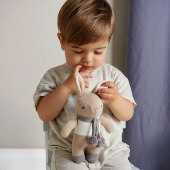 Soft Taupe Bunny New Born Gift Set, 2 of 7