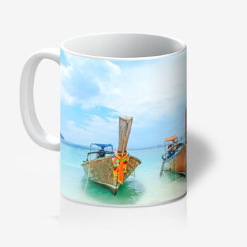 Thailand Mug Featuring Traditional Longtail Boats, 2 of 2