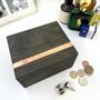 Personalised Wooden Onyx Cufflink Box, thumbnail 4 of 9