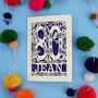 Personalised 80th Birthday Card Papercut Woodland Design, thumbnail 7 of 10