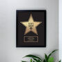 Personalised Walk Of Fame Star Award Black Framed Print, thumbnail 5 of 6