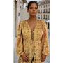 'Goldie' Black And Mustard Maxi Dress, thumbnail 2 of 5