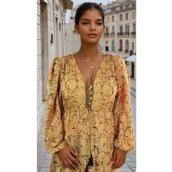 'Goldie' Black And Mustard Maxi Dress, 2 of 5