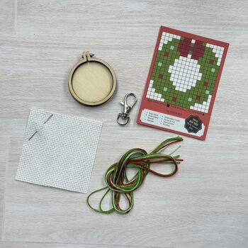 Merry Christmas Mini Matchbox Cross Stitch Kit, 4 of 5