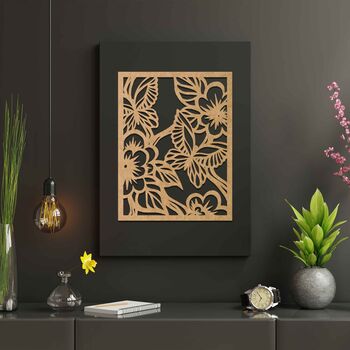 Floral And Butterfly Art Wooden Home Room Decor, 3 of 9