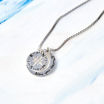 Follow Your Dreams Compass Necklace, 3 of 5