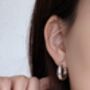 Chunky Small 14 K Thick Gold Or Silver Hoop Earrings, thumbnail 5 of 7