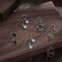 Genuine Green Onyx Droplet Drop Hook Earrings, thumbnail 3 of 9