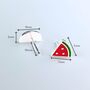Sterling Silver Watermelon Stud Earrings, thumbnail 3 of 6