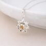 Personalised Sterling Silver Water Lily July Birth Flower Pendant Necklace, thumbnail 1 of 8
