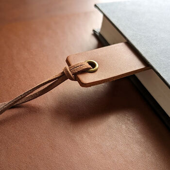 Personalised Handwriting Leather Bookmark Father's Day Gift For Dad, 5 of 6