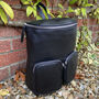 Large Genuine Leather Black Business Backpack, thumbnail 3 of 4