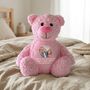 Personalised Photo Comfort Keepsake Memory Teddy Bear Pink, thumbnail 1 of 7