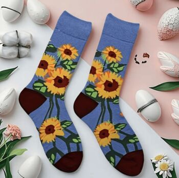 Novelty Fun Socks Size Five To Nine ~ Sunflowers, 2 of 5