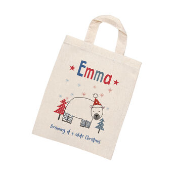 Personalised Natural Christmas Party Bag, 5 of 6