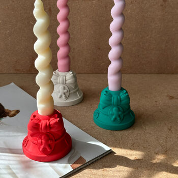 Christmas Candle Stick Holders With Gingerbread Detail, 4 of 7