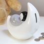 Sleeping Penguin Moon Money Box, thumbnail 2 of 2