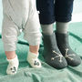 Mummy And Me Handmade Snowflake Slipper Sock Set, thumbnail 1 of 9