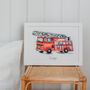 Personalised Fire Engine Art Print, thumbnail 1 of 7