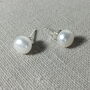 Sterling Silver Freshwater Pearl Stud Earrings, thumbnail 1 of 4
