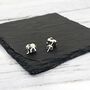 Sterling Silver Elephant Earrings, thumbnail 2 of 4