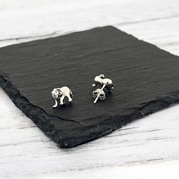 Sterling Silver Elephant Earrings, 2 of 4