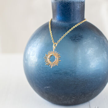 Gold Plated Sun Necklace, 5 of 7
