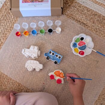 Boys Themed Kids Painting Craft Kit Gift Box, 6 of 9