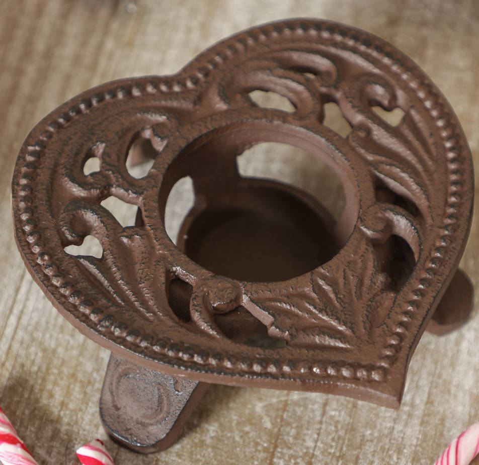 Personalised Heart Trivet And Tea Light Holder Gift By Dibor