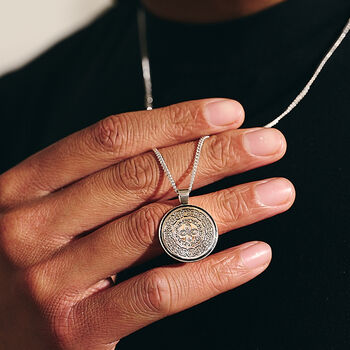 Celtic Happiness Mandala Personalised Silver Necklace, 2 of 12
