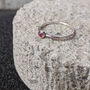 Raw Stone Silver Stacking Ring: Ruby, thumbnail 5 of 11