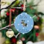 Personalised Reindeer Bauble Christmas Decoration 2024, thumbnail 2 of 3