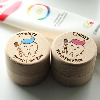 Personalised Tooth Fairy Box First Tooth Keepsake, 3 of 4