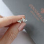 Silver Bee Stud Earrings, thumbnail 4 of 5