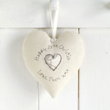 Personalised 21st Birthday Hanging Heart Gift For Her, 3 of 10