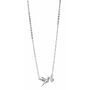Sterling Silver Hummingbird And Heart Charm Necklace, thumbnail 2 of 2