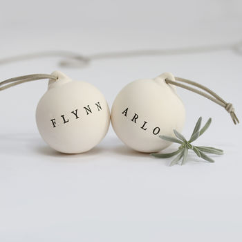 Personalised Ceramic Christmas Bauble, 4 of 6
