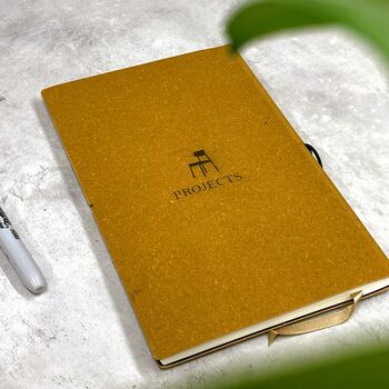 Personalised Recycled Leather Notebook, 3 of 5