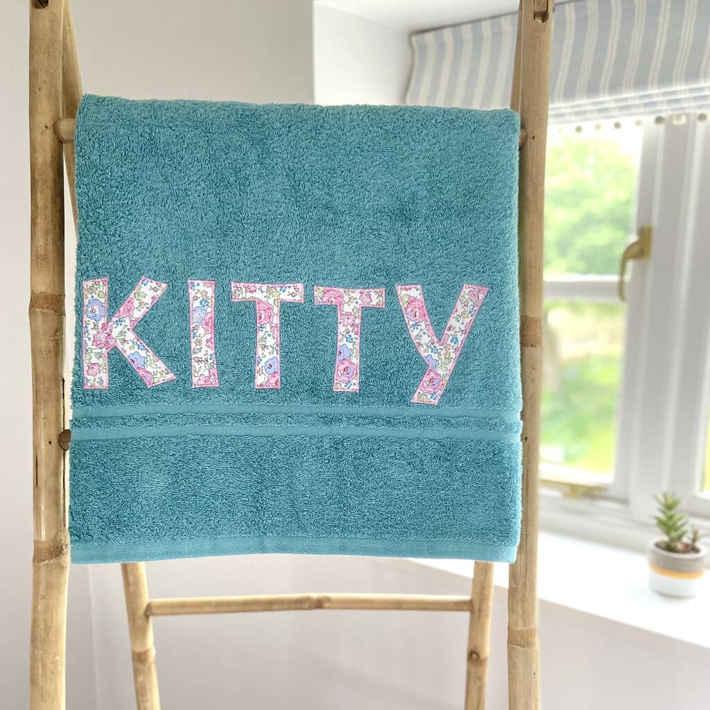 Children's Towels With Liberty Print Letters, 1 of 6