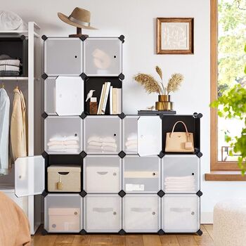 15 Cubes Storage Organiser Shelves Unit Plastic Closet, 3 of 11