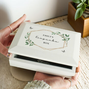 Personalised Butterfly Wooden Jewellery Box, 2 of 6