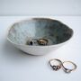 Handmade Blue Brown Decorative Ceramic Ring Dish, thumbnail 8 of 10