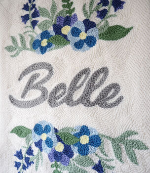 Punchneedle Personalised Bluebell Wall Art, 3 of 4