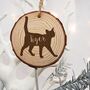 Personalised Cat Silhouette Christmas Tree Decoration, thumbnail 4 of 9